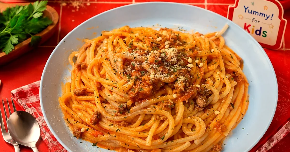 Kids spaghetti bolognese at D Times Cafe Ipoh