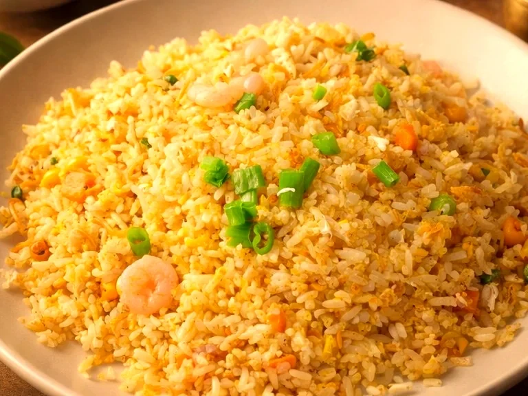 Silver fish fried rice — crispy ikan bilis with fragrant wok-fried rice